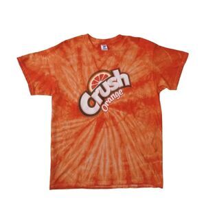 Colortone Tie Dyed Short Sleeve Unisex Orange Crush Graphic Tee Adult Size Large